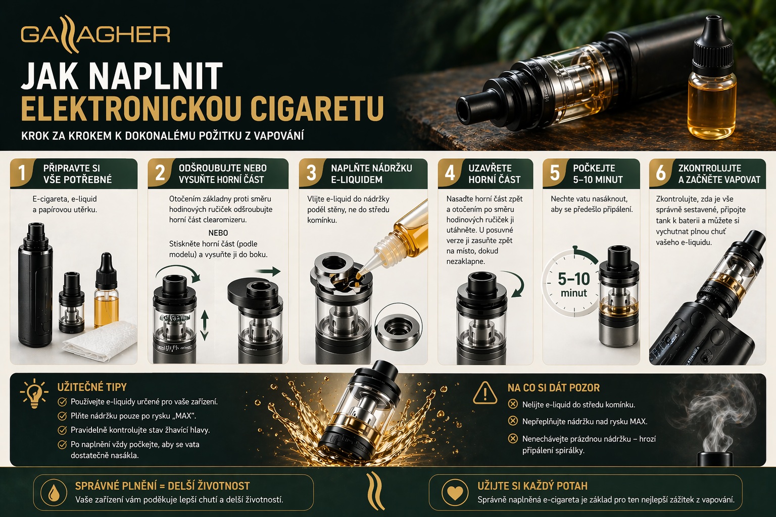 Jak naplnit elektronickou cigaretu